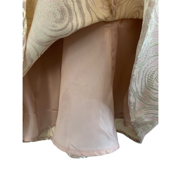 Girls Youth Zunie Pink Jacquard Dress Fit & Flare Size 7 Metallic NWOT 7113 - Picture 8 of 12